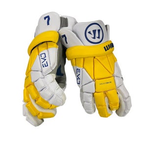 Used Warrior EVO Crabs Lacrosse Gloves Mens White MD 11849-S000018658