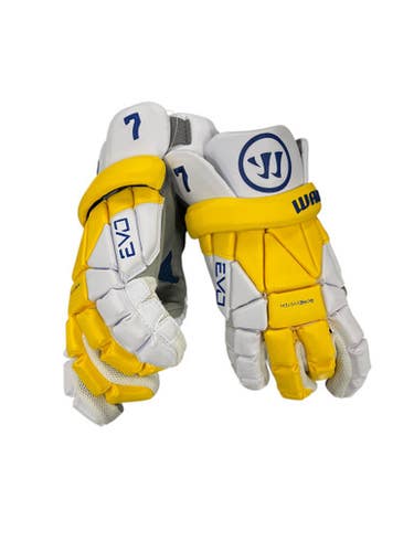 Used Warrior EVO Crabs Lacrosse Gloves Mens White MD 11849-S000018658