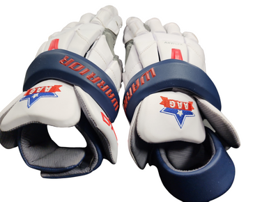 Used Warrior EVO QX Lacrosse Gloves Mens White MD 11849-S000018659