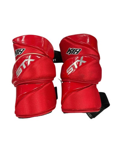 Used STX K18 Lacrosse Arm Pads/Guards Red LG 11849-S000011109