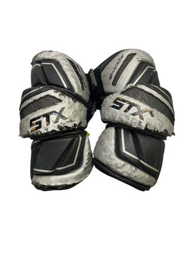 Used STX SHADOW Lacrosse Arm Pads/Guards Black And Grey XL 11849-S000015118