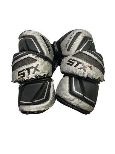 Used STX SHADOW Lacrosse Arm Pads/Guards Black And Grey XL 11849-S000015118