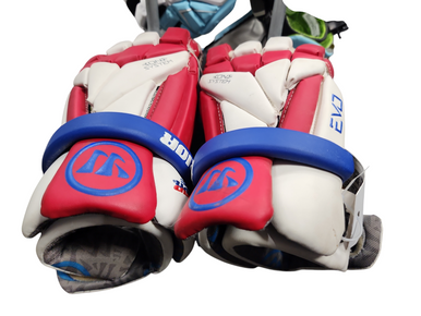 Used Warrior EVO All America Games Lacrosse Gloves Mens Royal Blue 15" 11849-S000017144