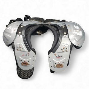 Used Schutt BLOCKER FB Shoulder Pads White MD 11849-S000011314