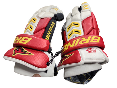 Used Brine MESSIAH CALVERT HALL Lacrosse Gloves Mens White 13" 11849-S000019541