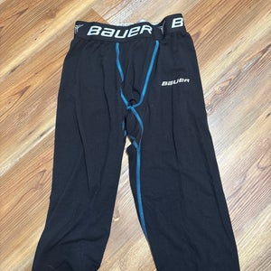 Black Large Kids Unisex Bauer Leggings (New)