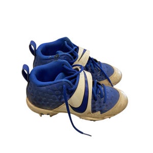 Used Nike TROUT BLUE STRAP CLEATS BB/SB Cleats Royal Blue Junior 02.5 11884-S000043440