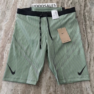 Nike Dri Fit Adv Aeroswift Running Half Tights Anthracite Green FN3369-014 Sz XS  New