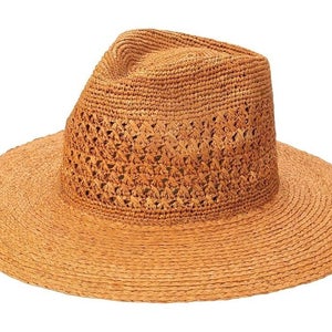 San Diego Hat Company Fedora Hat Women's Crochet Raffia Crown Braid Brim PLW156