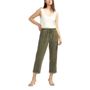 Jag Jeans Relaxed Pants Women's Small Olive Cotton Drawstring High Rise PLW235