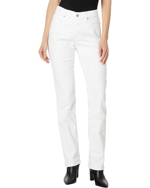 Levi's 314 Shaping Jeans Women 34x32 White Denim Stretch Straight Zip Fly PLW177