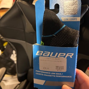 Black Boys Small Bauer Socks (New)