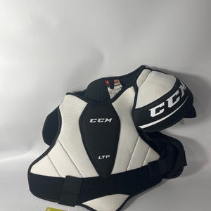 Used CCM CCM WHITE SHOULDERPADS MD Hockey Shoulder Pads 11834-S000013769