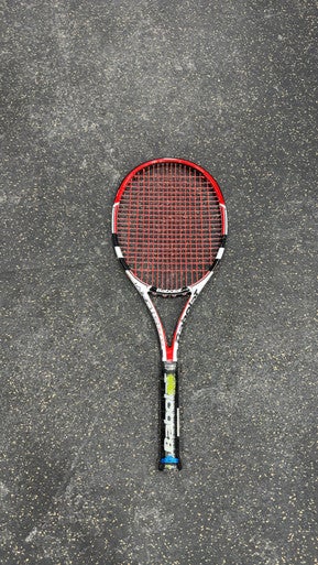 Used Babolat Pure Storm Adult Tennis Racquet White 4 3 8" 11337-s000450916