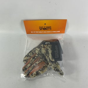 Used Wilson Camo Football Glove Fb Gloves Brown Lg 11834-s000029561