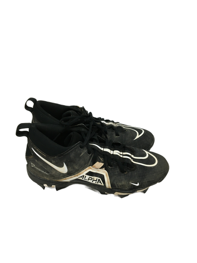 Used Nike Alpha Menace Shark Mens 9.5 Football Cleats Black 11692-S000129979