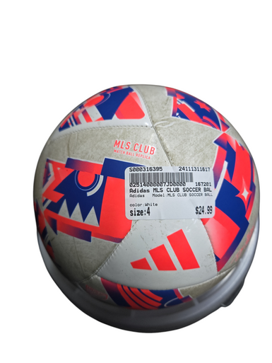 Used Adidas MLS CLUB SOCCER BALL All Size Soccer Ball White 4 11617-S000316395
