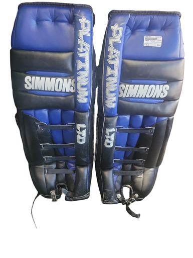 Used SIMMONS PLATINUM LG Goalie Leg Pads 11708-S000170541