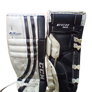 Used Ccm Extremeflex400 Goalie Leg Pads Junior White 27" 11472-s000131793