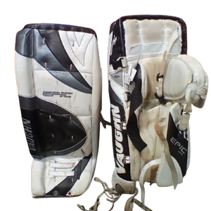 Used Vaughn Epic 800 Goalie Leg Pads Junior Grey 31" 11472-s000129665