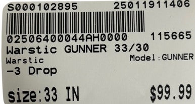 Used Warstic Gunner Bb Sb High School -3 Bat 33" 11406-s000102895