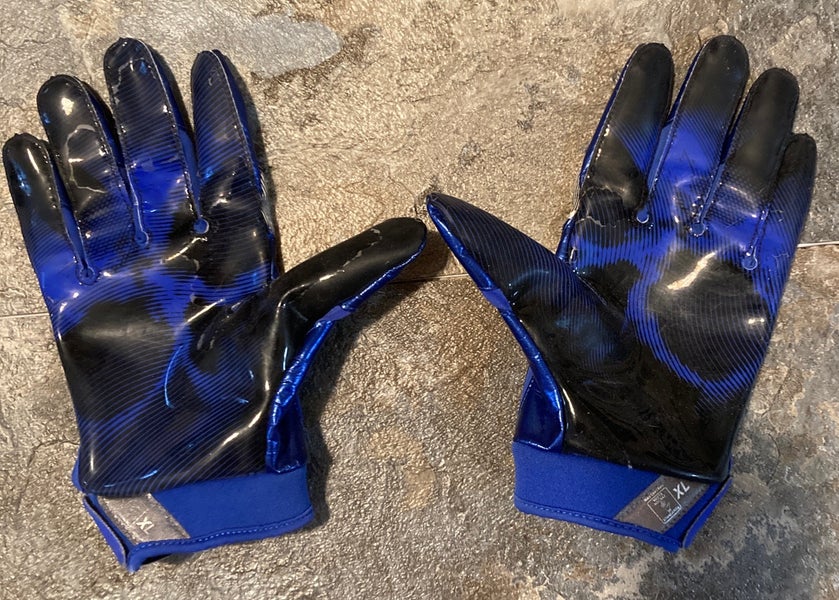 Nike blue football gloves lightly used size XL