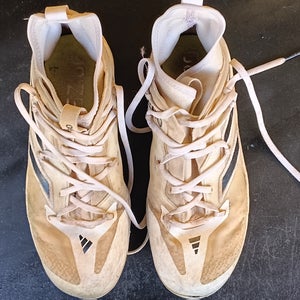 White Men's Size M 6.5 (W 7.5) Youth Adidas High Top Molded Cleats (Used)