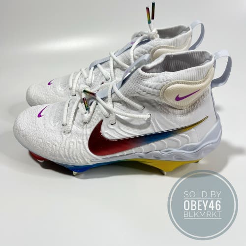 Nike Alpha Huarache NXT Rainbow Baseball Cleats 9.5