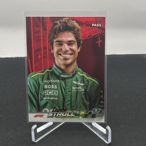 Lance Stroll Aston Martin Aramco 2024 Topps F1 Paddock Pass Red Parallel #62