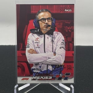 Laurent Mekies Visa CA Racing Bulls 2024 Topps F1 Paddock Pass Red Parallel #77