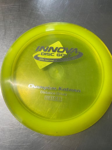 Used Innova Champion Katana Disc Golf Driver Optic Yellow 166g 11831-s000025393