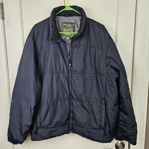 Eddie Bauer Goose Down Puffer Jacket Coat Men's Size: XL Black