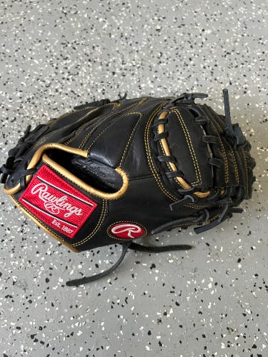 Used Rawlings R9 Baseball Right Hand Throw 32.5” Catchers Glove