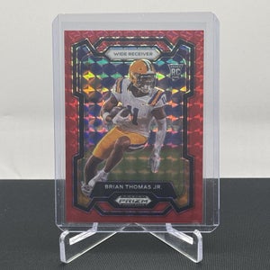 Brian Thomas Jr LSU Tigers 2024 Prizm Draft Picks Red Finite RC #118 31/125