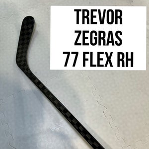 Senior(1x)Right Zegras 77 Flex PROBLACKSTOCK Toe Pattern Unbranded Pro Stock Hockey Sticks