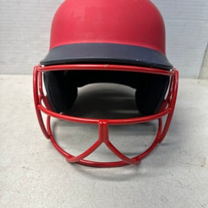Used BoomBah BBH2 Batting Helmet w/Mask Navy Blue And Red M/L 11835-S000190794