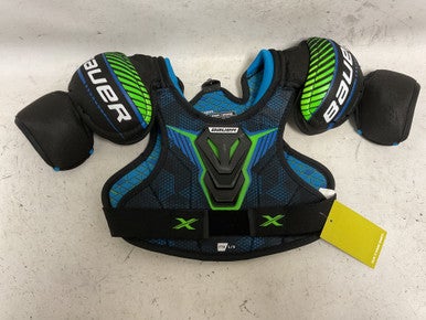 Used Bauer X Youth Shoulder Pads Black And Carolina Blue Lg 11855-s000175027