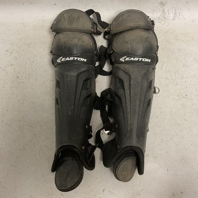 Used Easton Youth Catchers Leg Guards Black 11855-s000178826