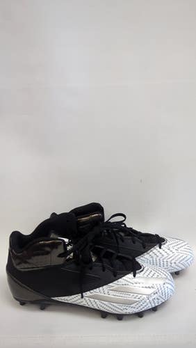 Used Adidas 5-star Mid Adult Fb Cleats Black And White Senior 12 11862-s000082653