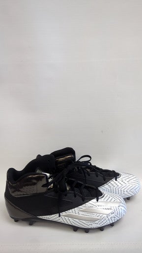 Used Adidas 5-star Mid Adult Fb Cleats Black And White Senior 12 11862-s000082653