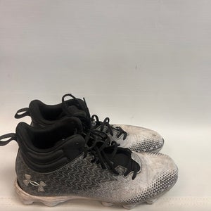 Used Under Armour Adult Fb Cleats Black And White Senior 13 11862-s000086030