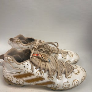 Used Adidas Adult Fb Cleats White And Gold Senior 9 11862-s000084691