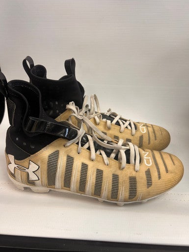 Used Under Armour Adult Fb Cleats Tan And Black Senior 11 11862-s000079438