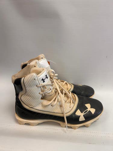 Used Under Armour Adult Fb Cleats Black And White Senior 12 11862-s000078169