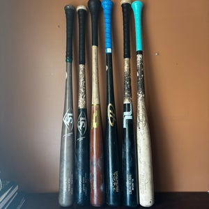 (6) Pro Wood Bat Bundle 33.5” & 34”