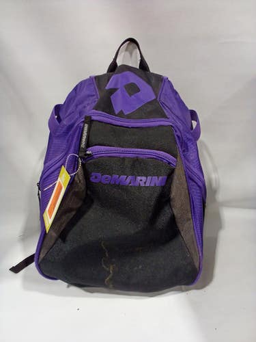 Used Demarini BLACK AND PURPLE BACKPACK BB/SB Player Backpack Black 11847-S000021128