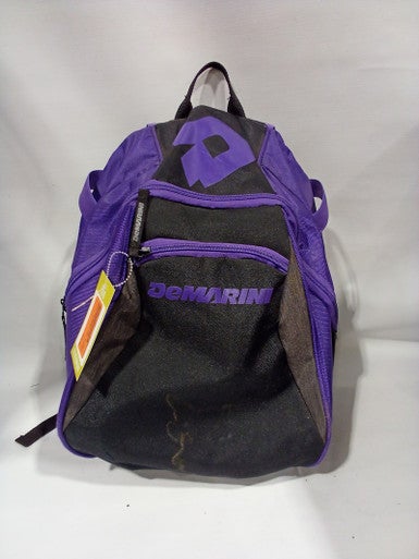 Used Demarini BLACK AND PURPLE BACKPACK BB/SB Player Backpack Black 11847-S000021128