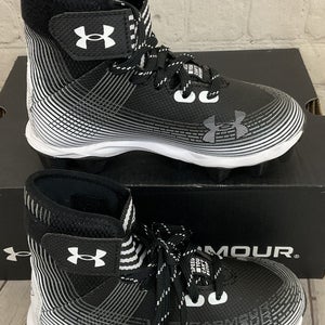 Under Armour 3023724-003 Highlight Franchise JR Football Cleat Black White 11K