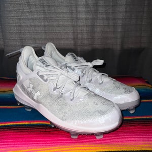 Under Armour Harper 8 Elite TPU Baseball Cleats Mens 10.5 White 3026591-100