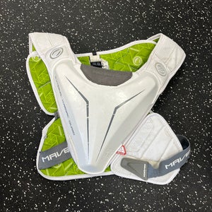 Used Maverik EKG Lacrosse Shoulder Pads White MD 11849-S000025890